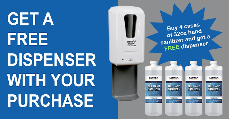 Buy 4 cases of 32oz hand sanitizer and get a FREE dispenser