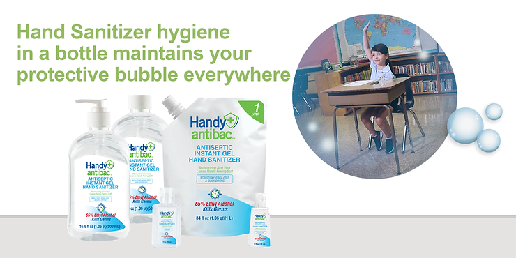 Handy Antibac™ Antiseptic Instant Gel Hand Sanitizers