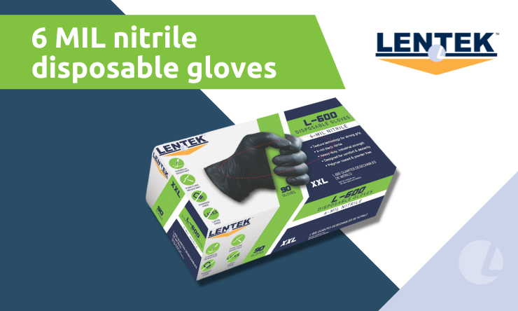 6 MIL nitrile disposable gloves