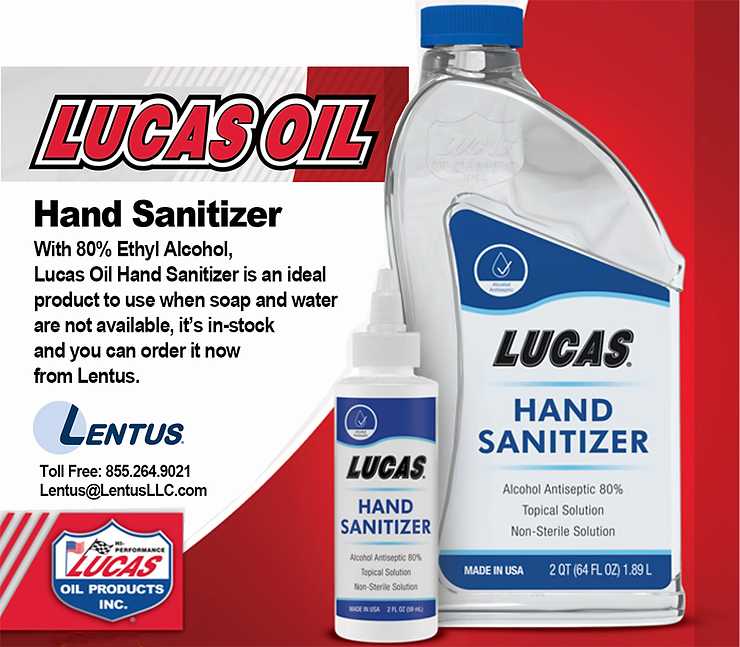Get Lucas Oil Hand Sanitizer