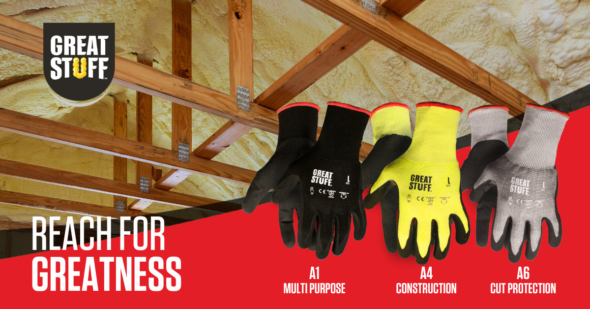 IN-STOCK: GREAT STUFF™ Multi Purpose, Construction, and Cut Protection Work Gloves